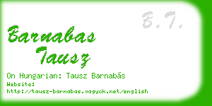 barnabas tausz business card