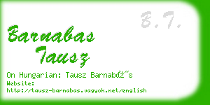 barnabas tausz business card